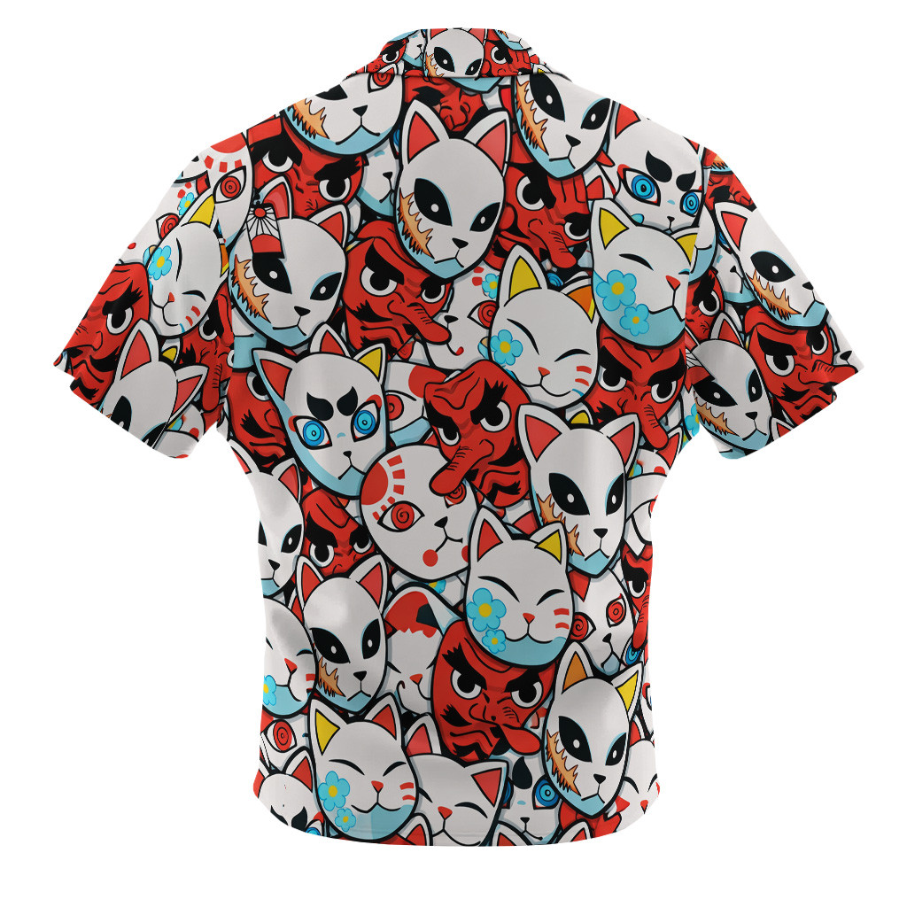 Kitsune Masks Hawaiian Shirt 2 Kitsune Masks Hawaiian Shirt - Image 2