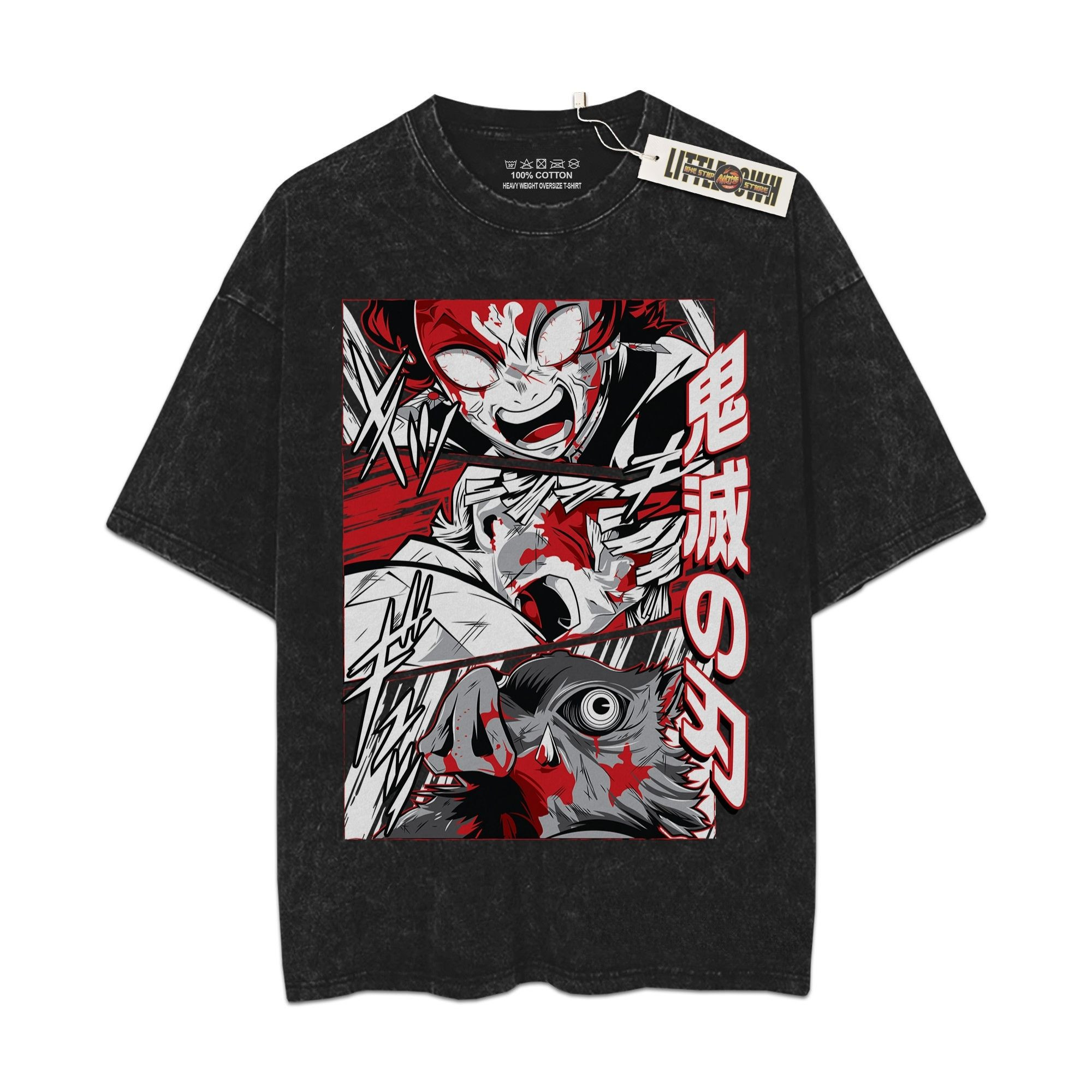 KnY Shirt Oversized Washed Tees - Custom Anime Tee
