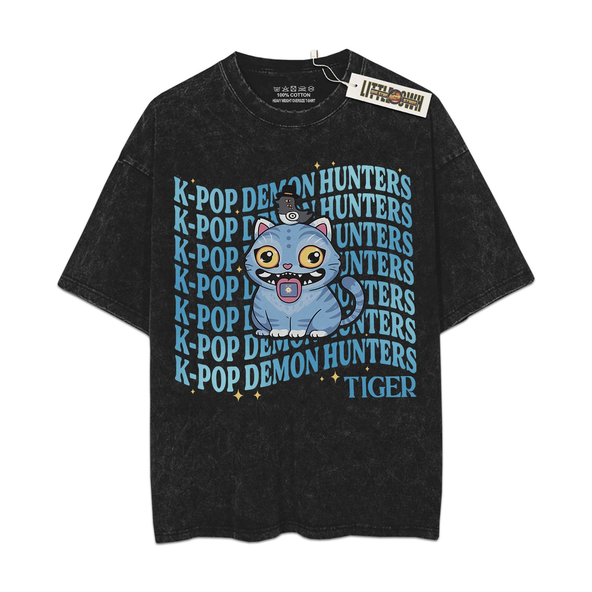 Kpop Demon Hunters Vintage Oversized Washed Tees - Custom Anime Tee