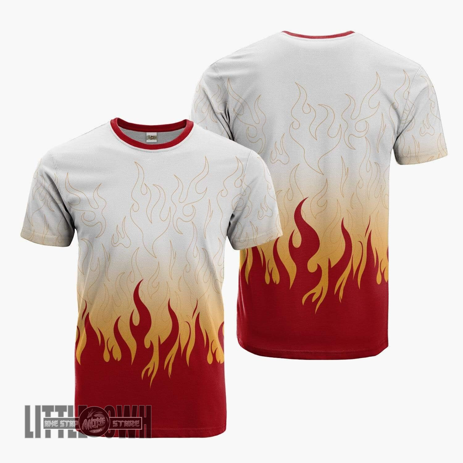 Kyojuro Cape T Shirt KNY Clothes Anime Merch Casual Cosplay Costume