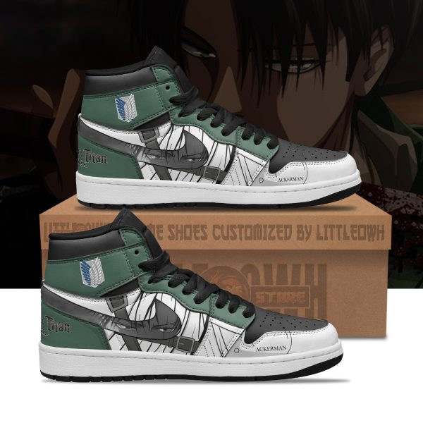 Levi Ackerman Shoes Custom AoT Anime Boot Sneakers