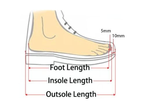 How to measure foot length from heel to toe