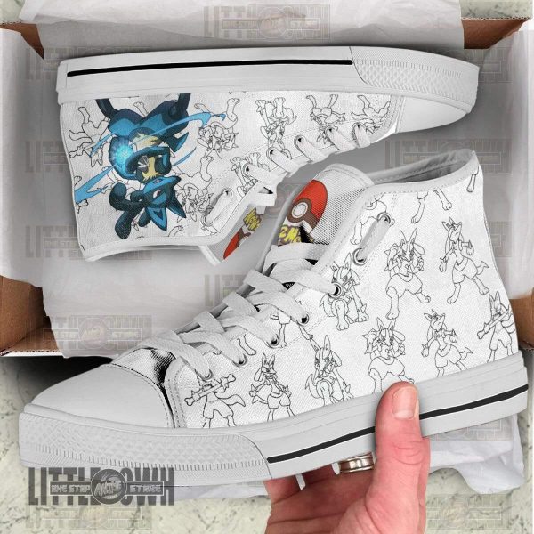 lucario high top canvas shoes custom pokemon anime sneakers a2irm