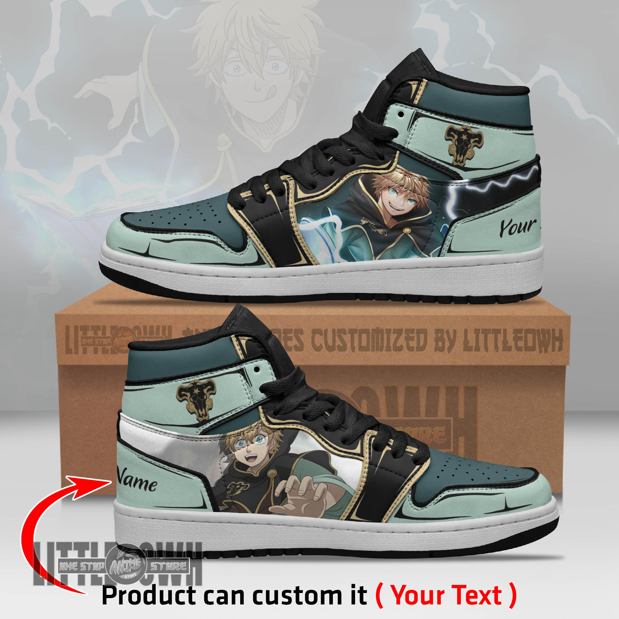 Luck Voltia Persionalized Shoes Black Clover Anime Boot Sneakers