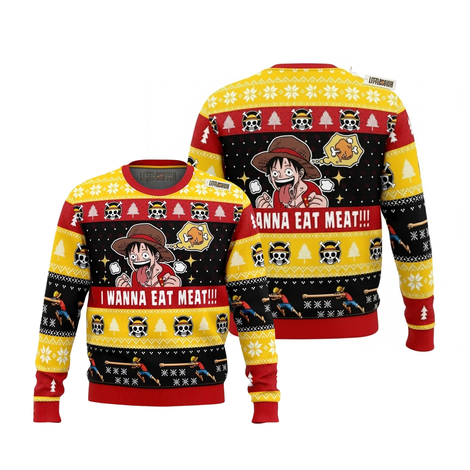 Luffy OP Ugly Sweater Anime Xmas Gift Ideas