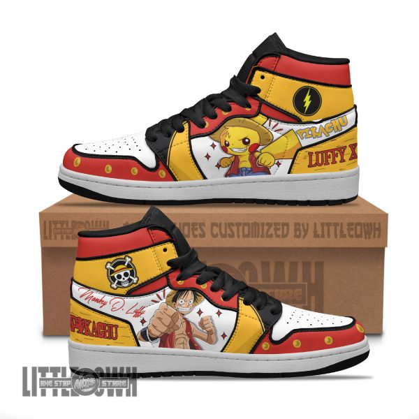 Luffy x Pikachu Custom PKM Boot Sneakers OP Anime Shoes