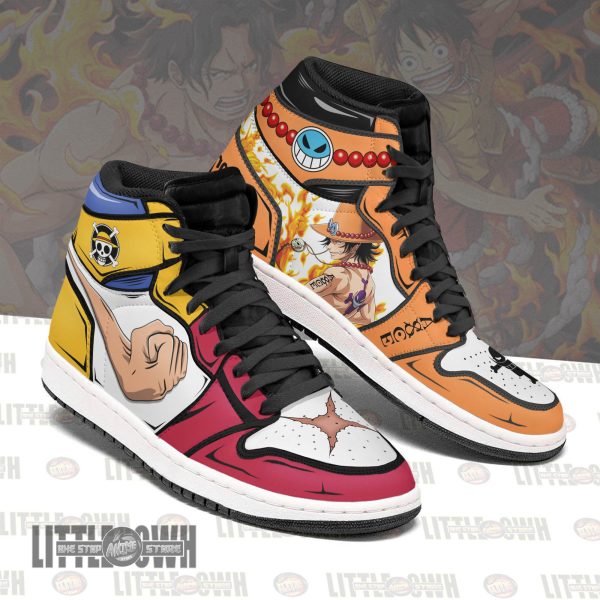 Luffy x Portgas D Ace One Piece Custom Anime Boot Sneakers 6 luffy x portgas d ace anime shoes custom op boot sneakers 8ubtw