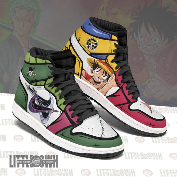 Luffy x Zoro Shoes Custom OP Anime Boot Sneakers 7 luffy x zoro shoes custom op anime boot sneakers kyetb