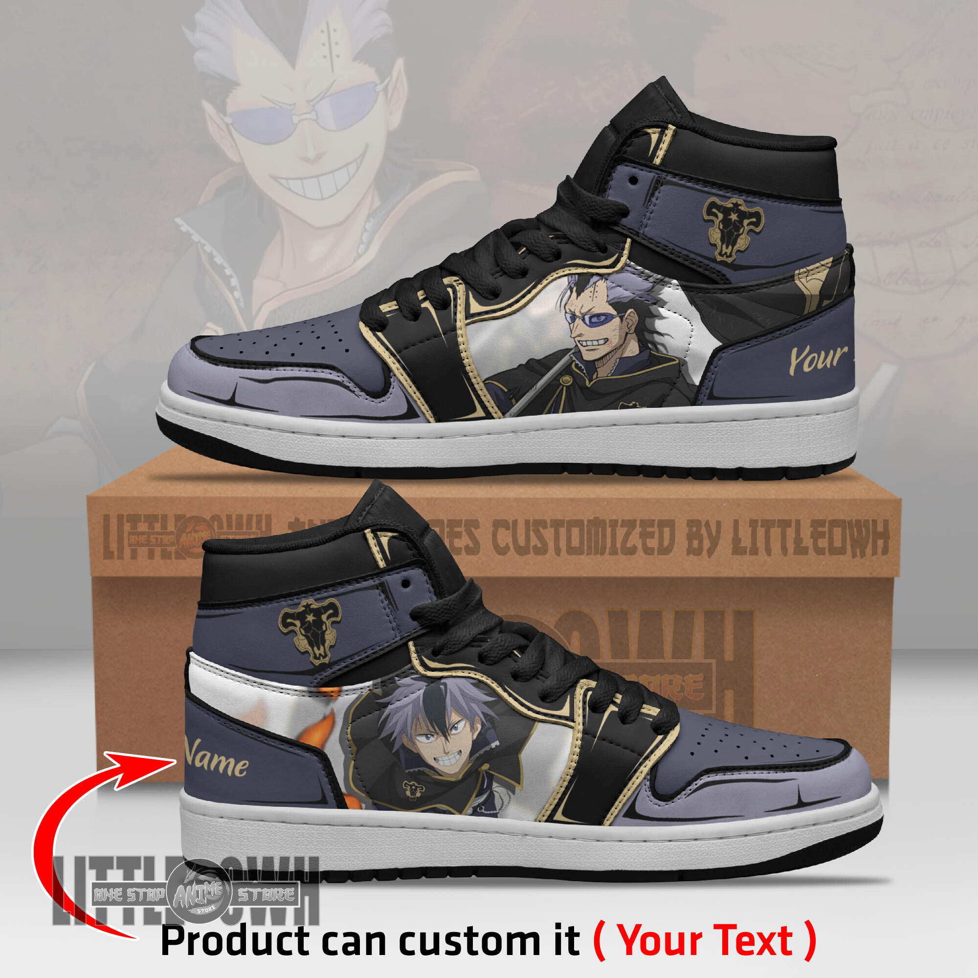 Magna Swing Persionalized Shoes Black Clover Anime Boot Sneakers