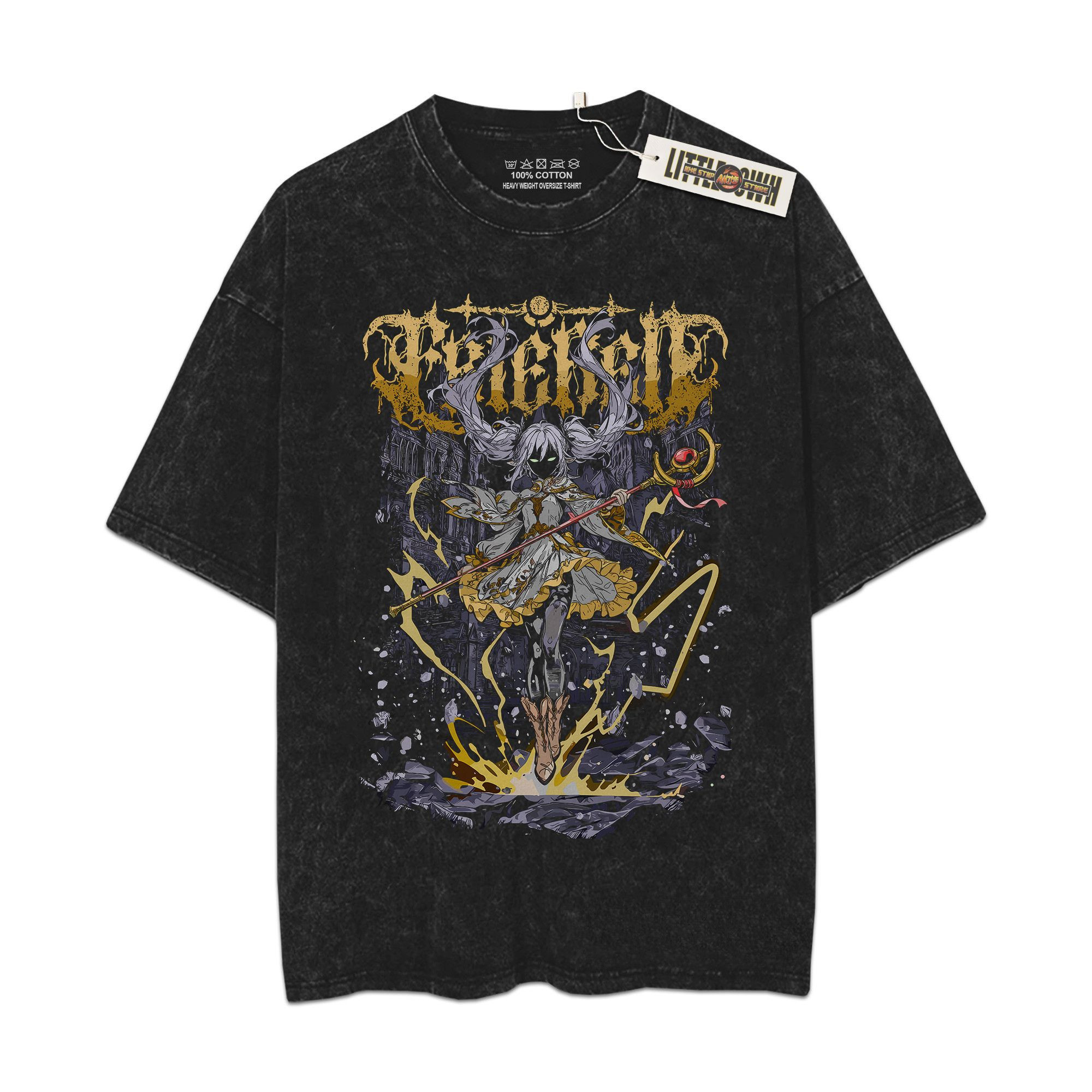 mahoraga vintage shirt jjk oversized washed tees custom anime tee cdu7d