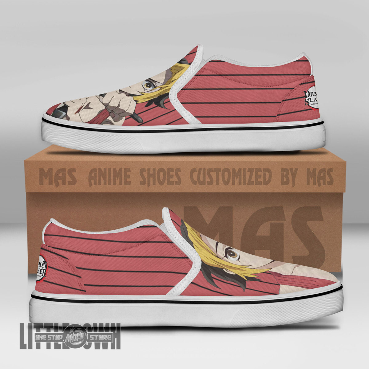 Makio Shoes Custom Demon Slayer Anime Slip-On Sneakers