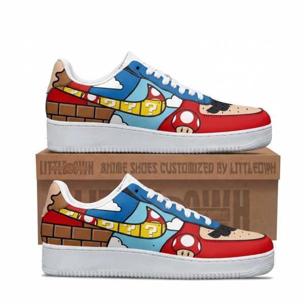 Mario Bross Games Custom AF1 Sneakers