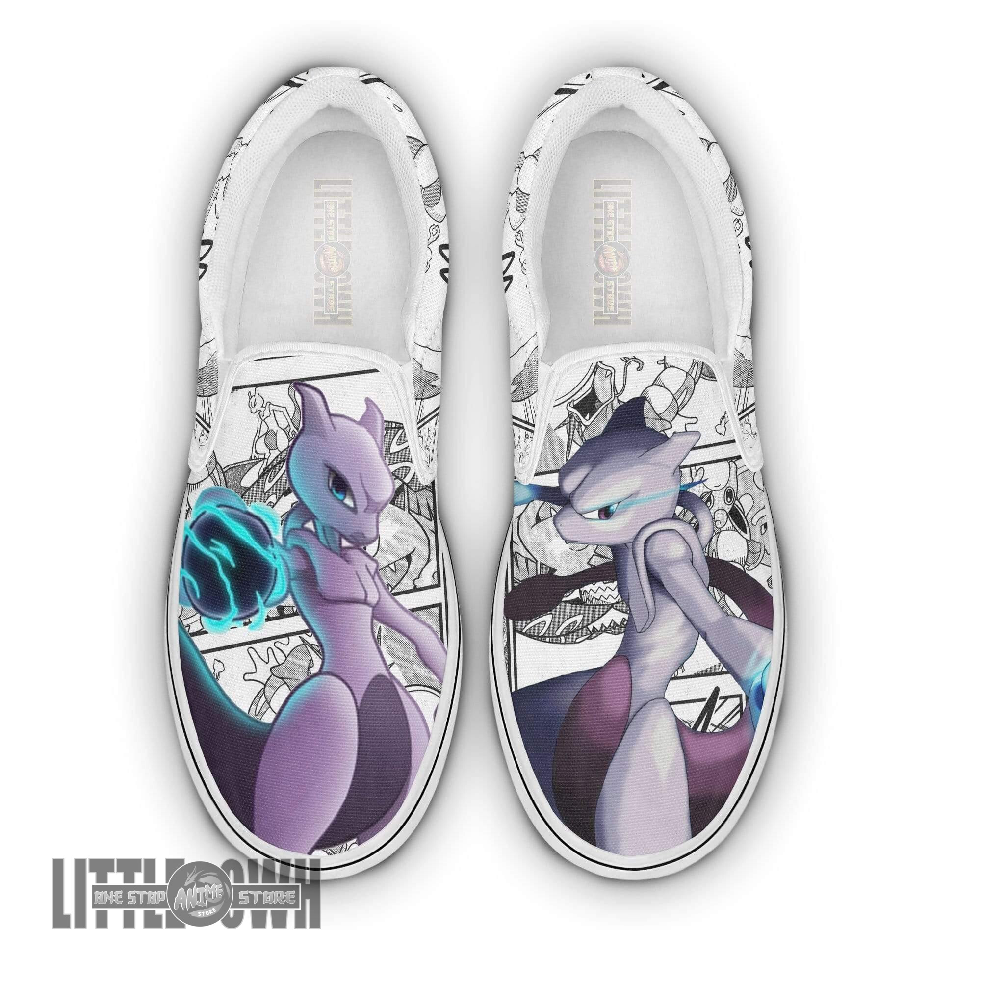 Mewtwo Classic Slip-On Custom Pokemon Anime Shoes