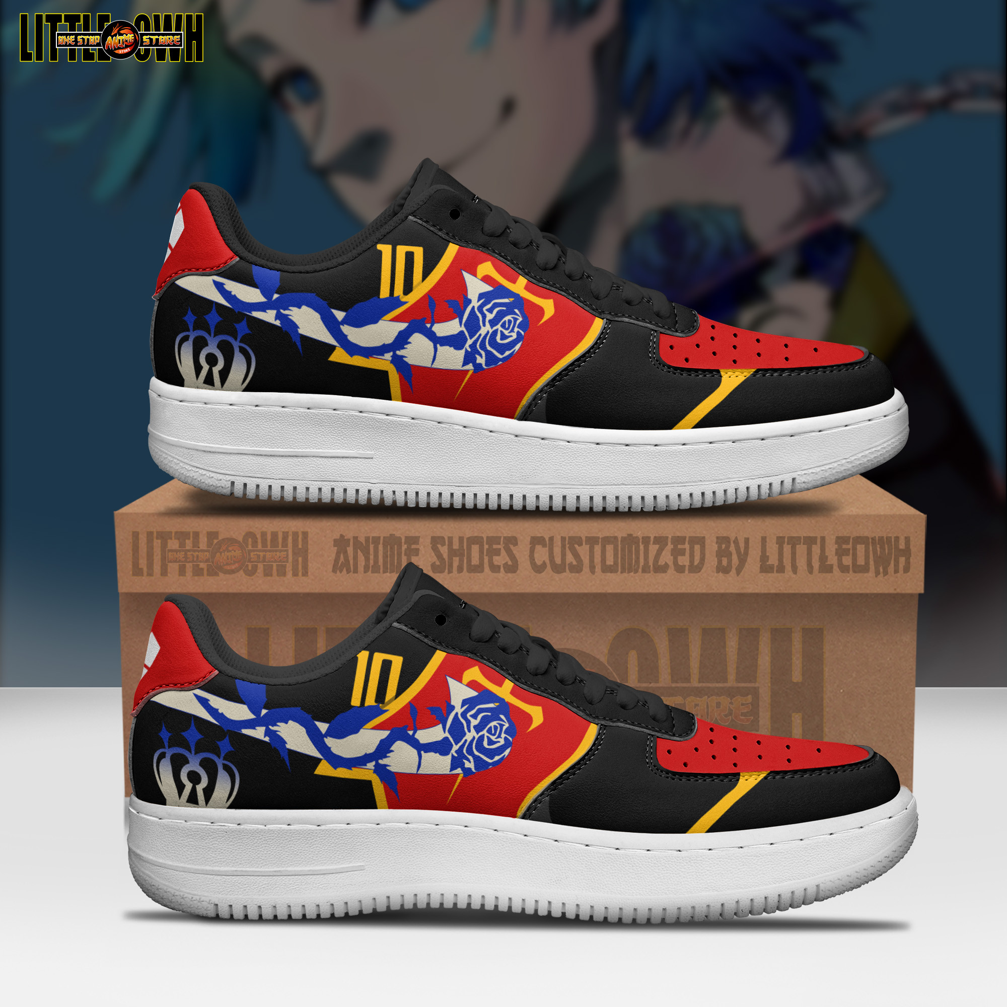 Michael Kaiser Anime Sneakers - Custom Blue Lock AF1 Shoes 1 Michael Kaiser Anime Sneakers - Custom Blue Lock AF1 Shoes