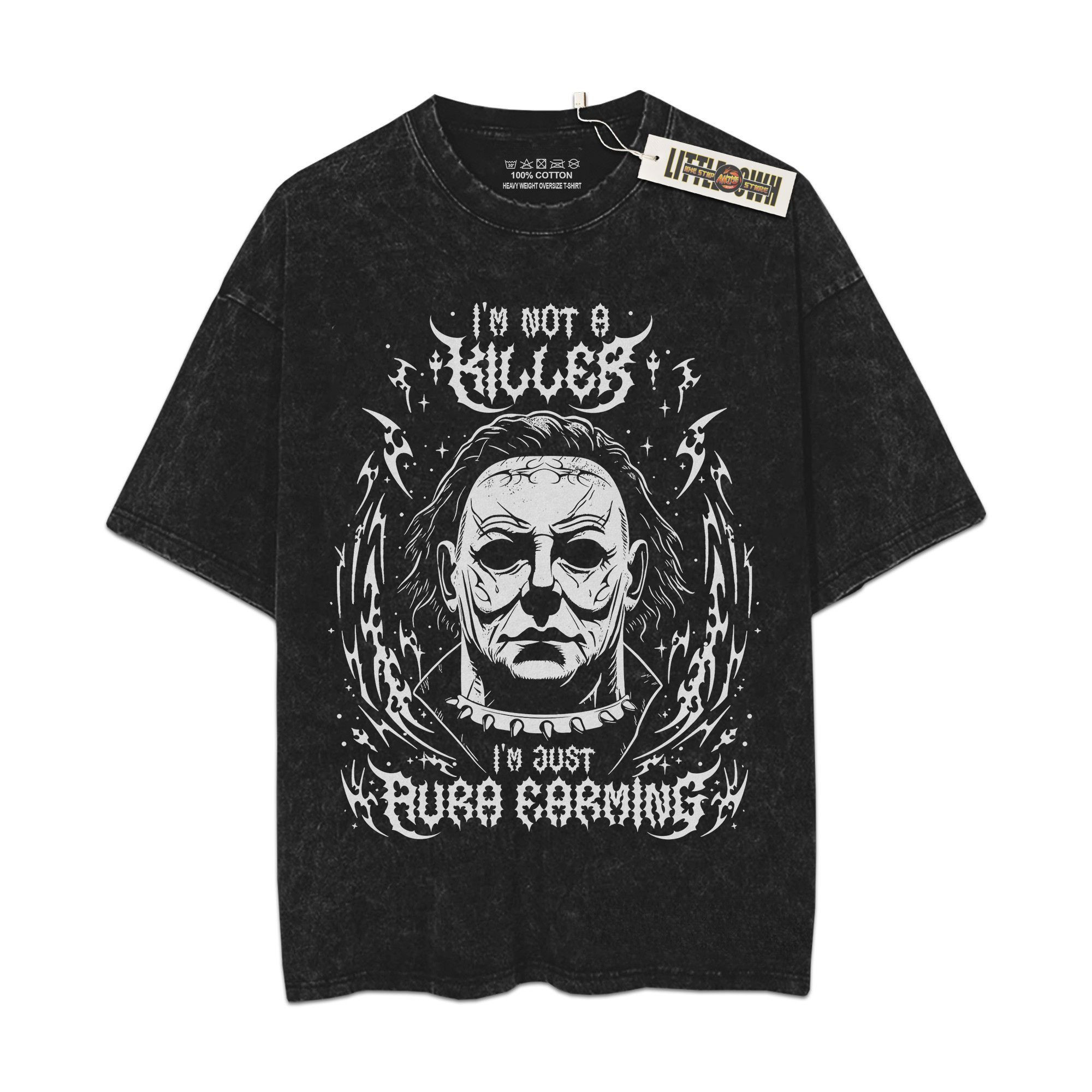 Michael Myers Vintage Oversized Washed Tees - Custom Anime Tee