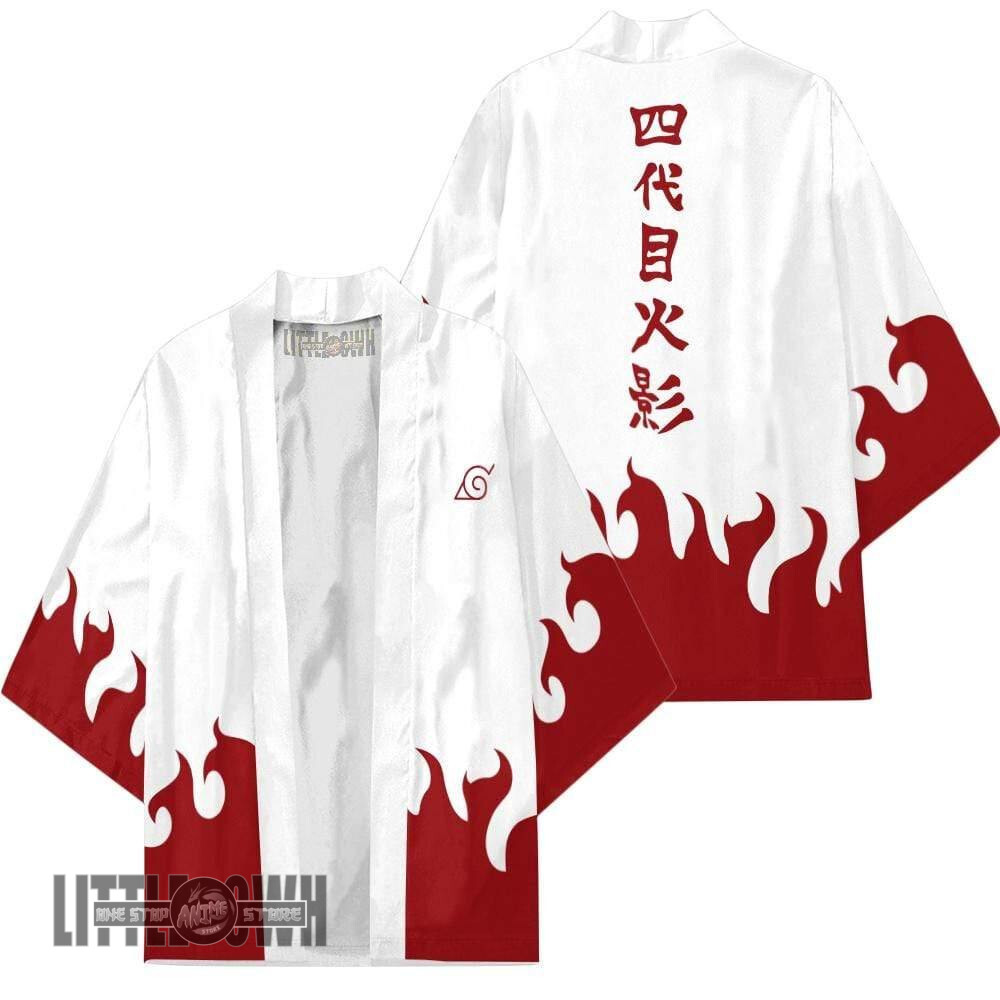 Minato Namikaze Hokage 4th Cloak Anime Coat Kimono Cardigan Cosplay Costume