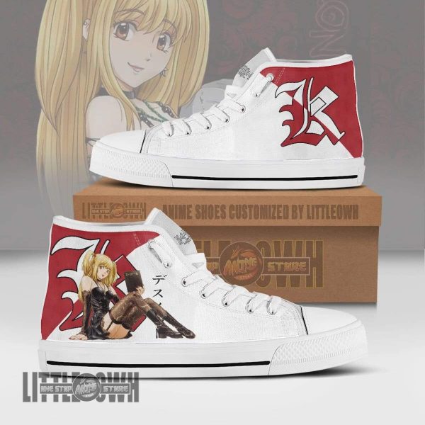 Misa Amane High Top Canvas Shoes Custom Death Note Anime Sneakers