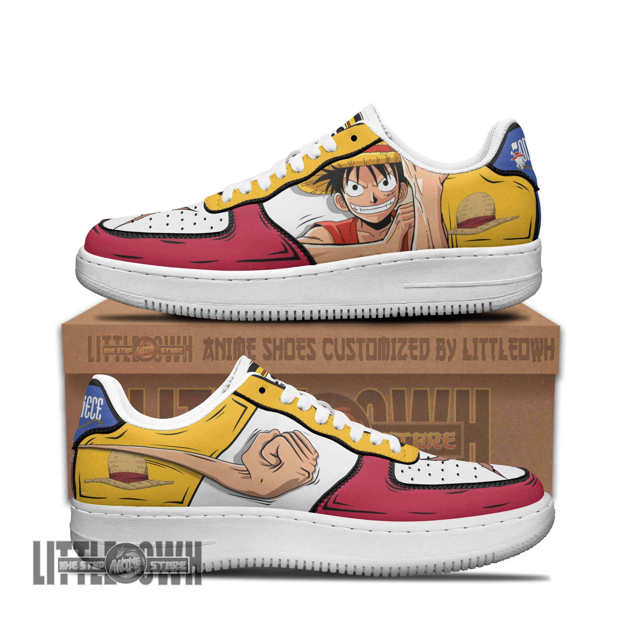 Monkey D. Luffy Anime AF1 Sneakers Custom One Piece Anime Shoes 1 Monkey D. Luffy Anime AF1 Sneakers Custom One Piece Anime Shoes