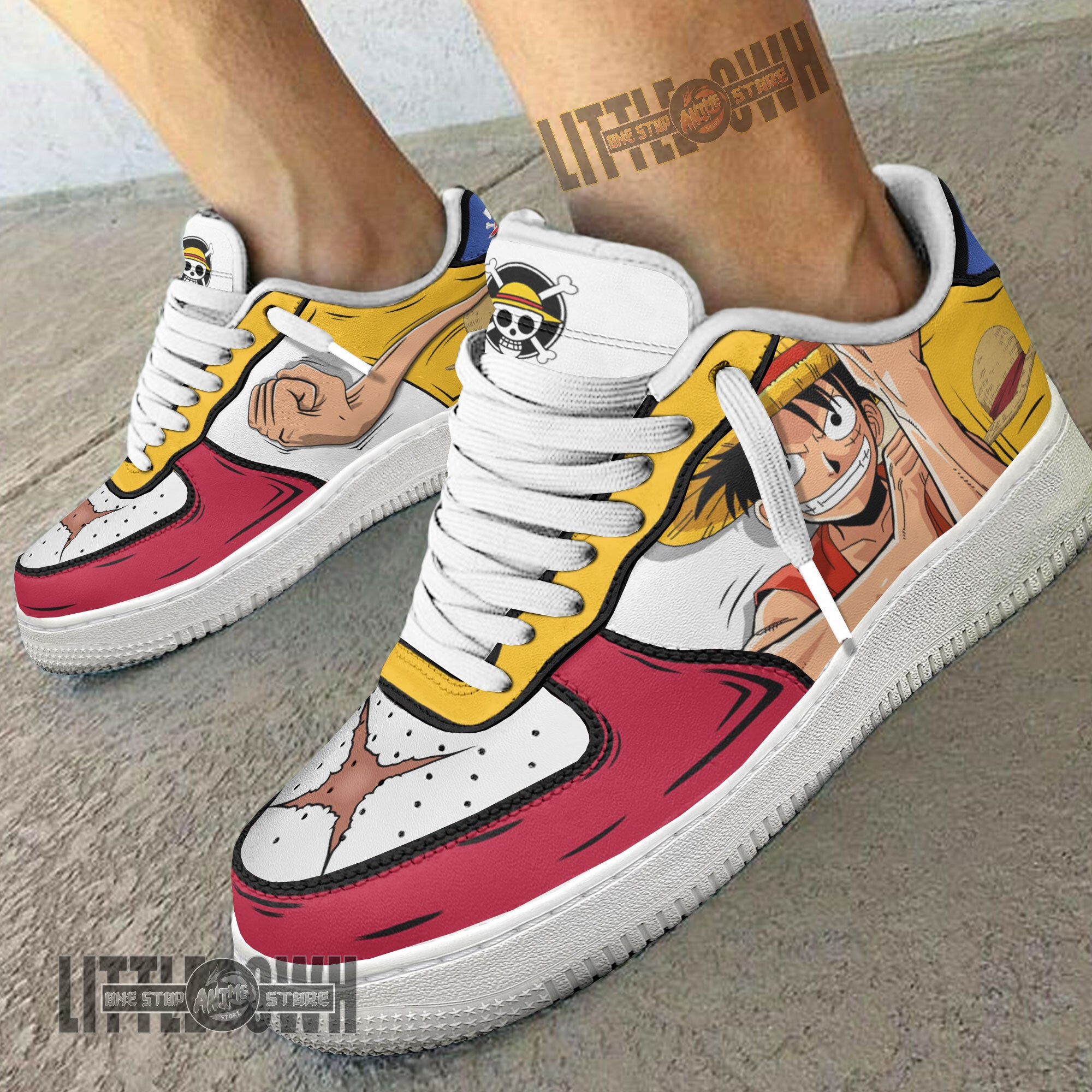 Monkey D. Luffy Anime AF1 Sneakers Custom One Piece Anime Shoes 4 Monkey D. Luffy Anime AF1 Sneakers Custom One Piece Anime Shoes - Image 4