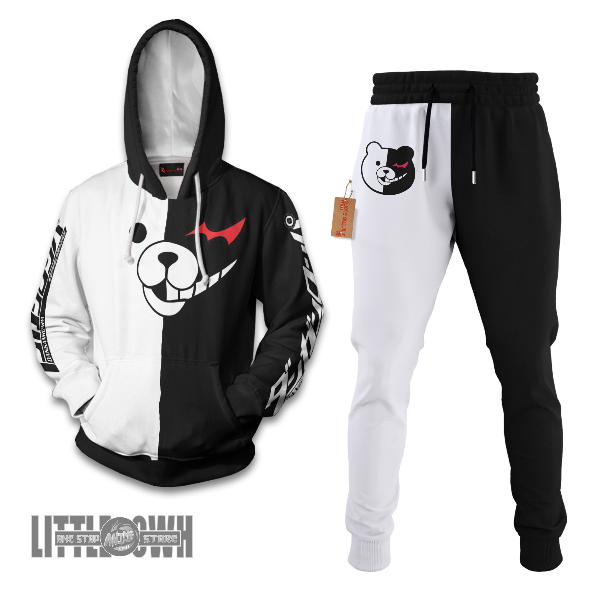 Monokuma Danganronpa Hoodie And Jogger Set Anime Clothes