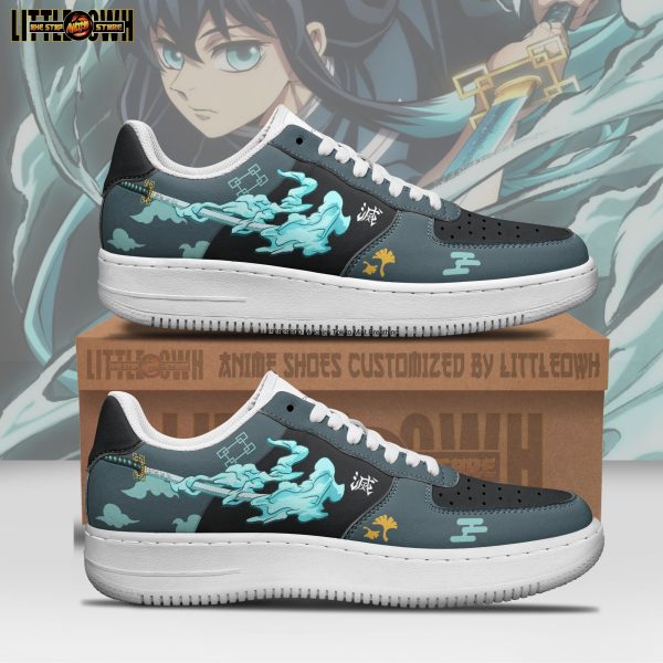 Muichiro Tokito Anime Sneakers - Custom Demon Slayer AF1 Shoes