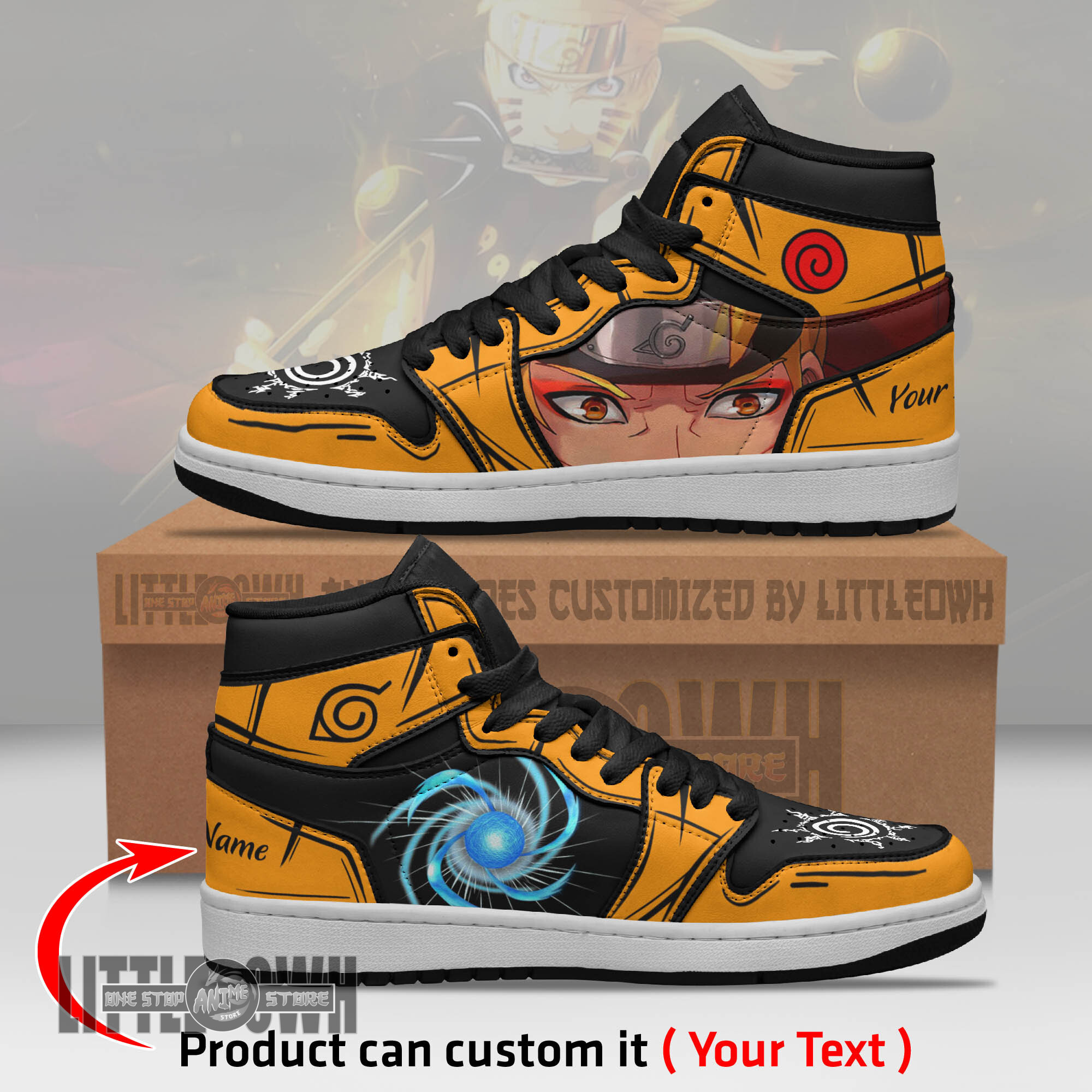 Naruto Sage Mode Personalized Anime Boot Sneakers
