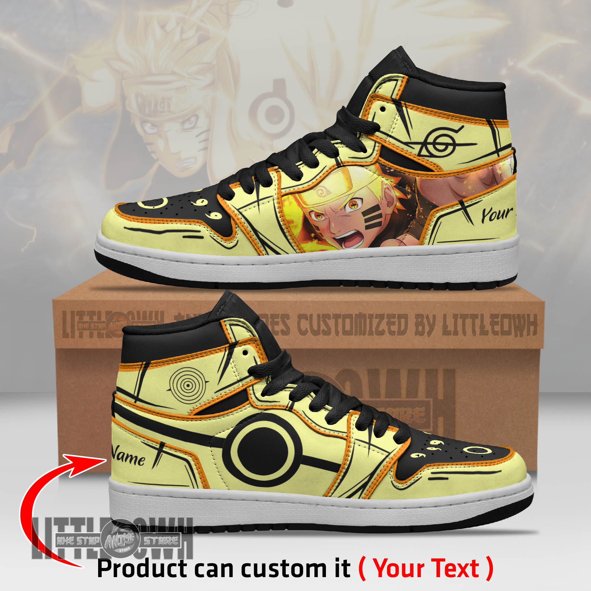 Naruto Sage Six Path Persionalized Shoes Naruto Anime Boot Sneakers
