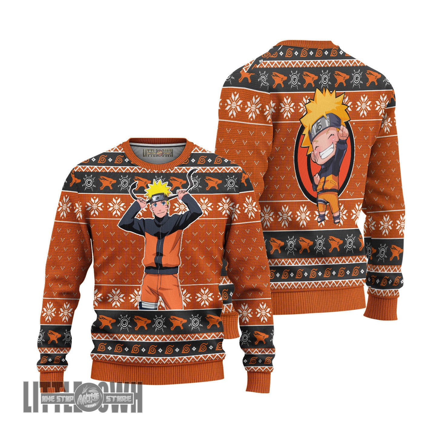 Naruto Uzumaki Shippuden Knitted Ugly Christmas Sweater