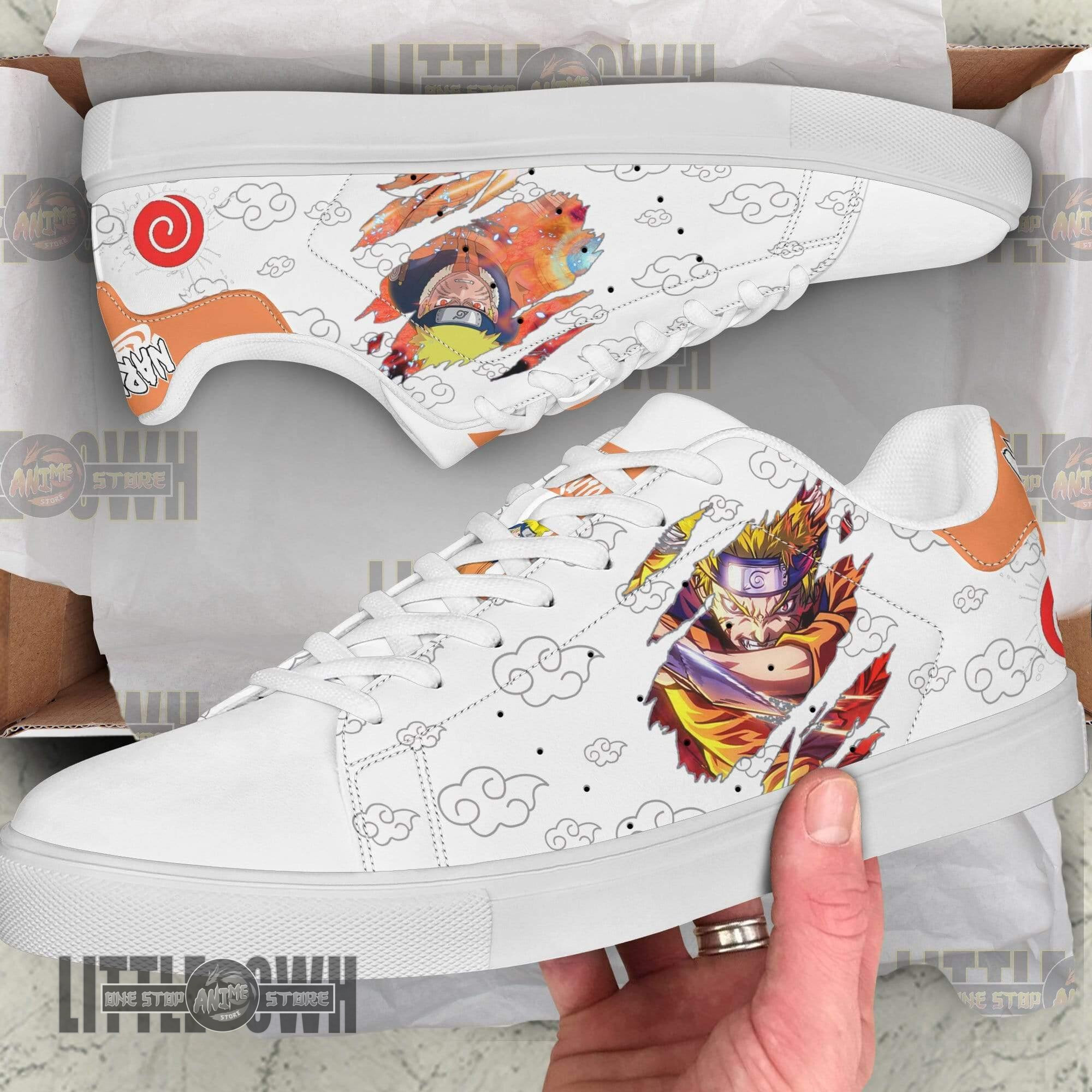 Alternative view of Naruto Uzumaki Sneakers Custom Naruto Anime Skateboard Shoes