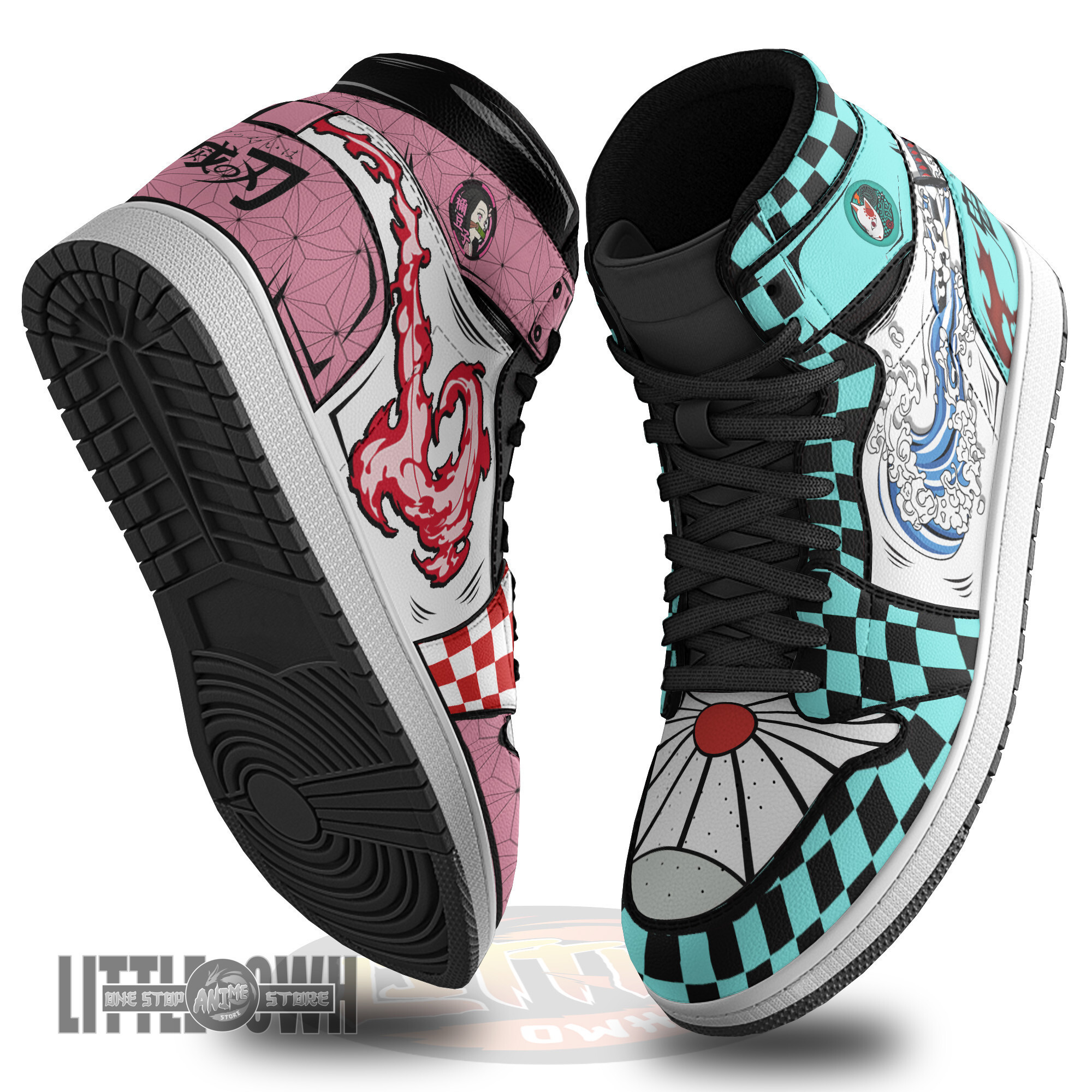 Nezuko And Tanjiro Custom Shoes Anime KNY Boot Sneakers 2 Nezuko And Tanjiro Custom Shoes Anime KNY Boot Sneakers - Image 2