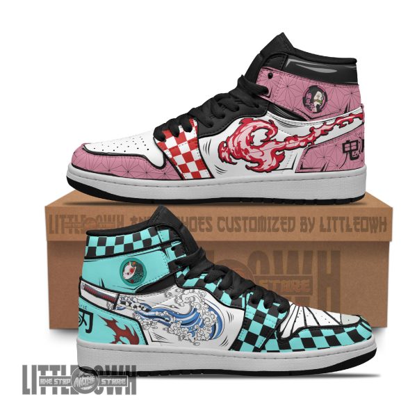 Nezuko And Tanjiro Custom Shoes Anime KNY Boot Sneakers