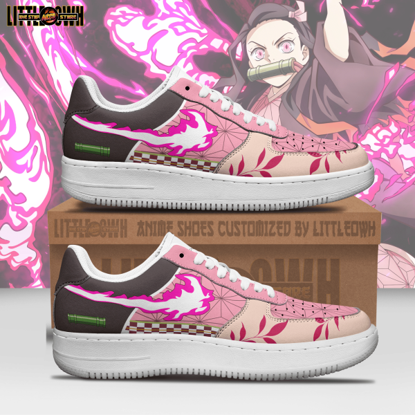 Nezuko Kamado Anime Sneakers - Custom Demon Slayer AF1 Shoes