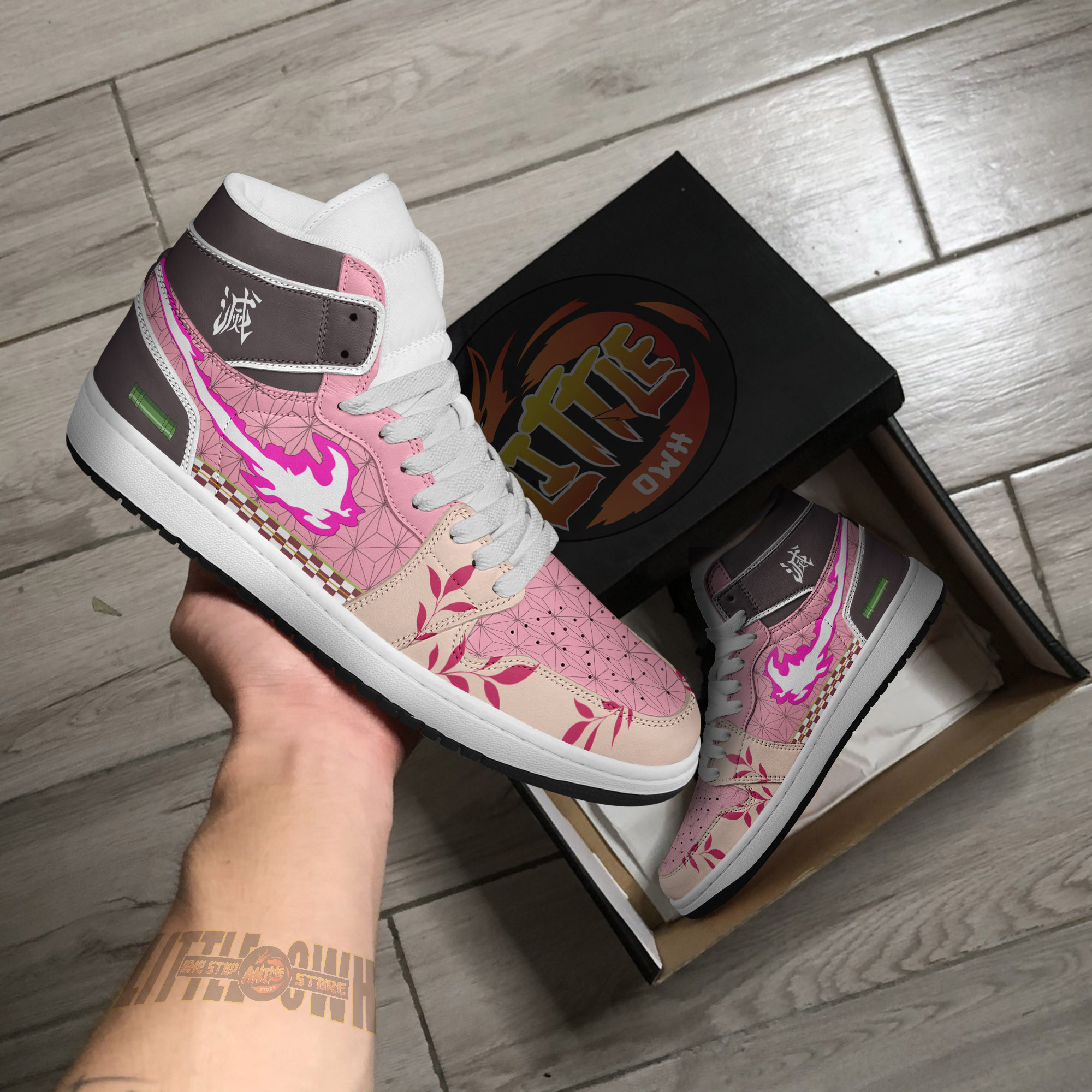 Nezuko Kamado Blood KNY JD1s Sneakers 4 Nezuko Kamado Blood KNY JD1s Sneakers - Image 4