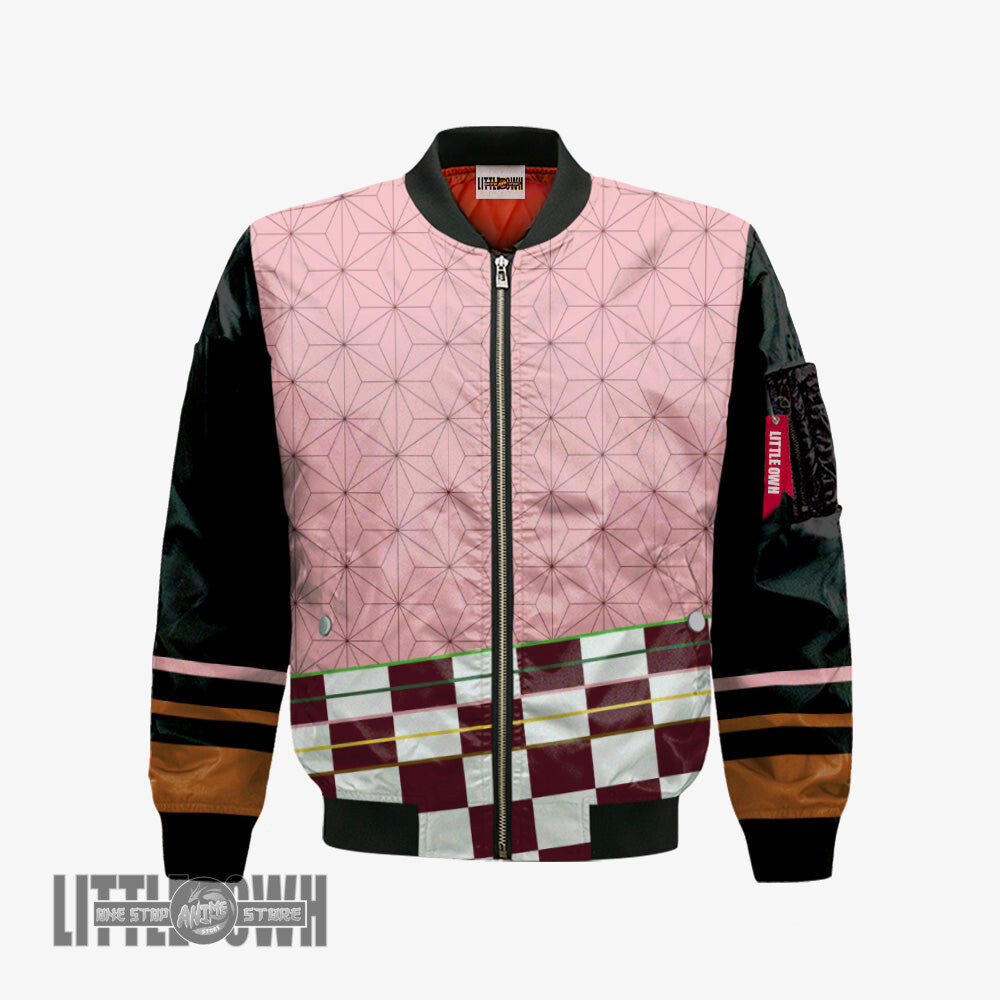 Nezuko Kamado Bomber Jacket Custom Demon Slayer Cosplay Costumes