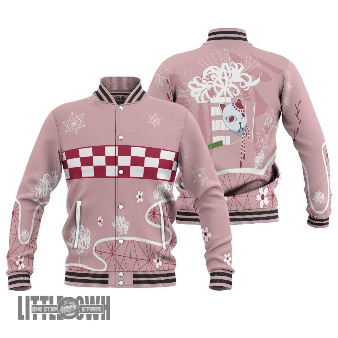 Nezuko Kamado Custom Demon Slayer Baseball Jacket Anime Cosplay Costume