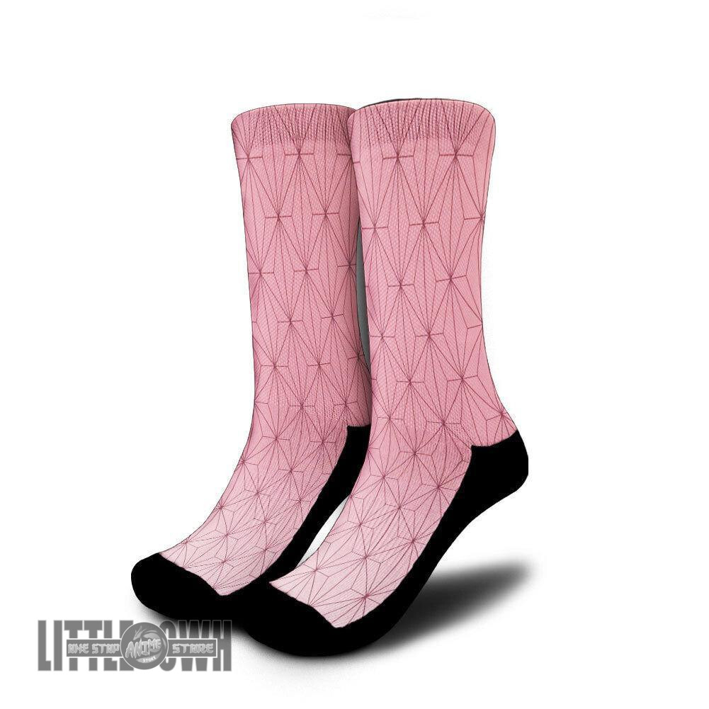 Nezuko Kamado Demon Slayer Anime Cosplay Custom Socks