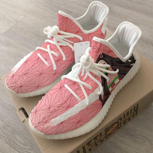 Nezuko Kamado Shoes Custom KNY Anime YZ Boost Sneakers 5 nezuko kamado shoes custom kny anime yz boost sneakers zauxo