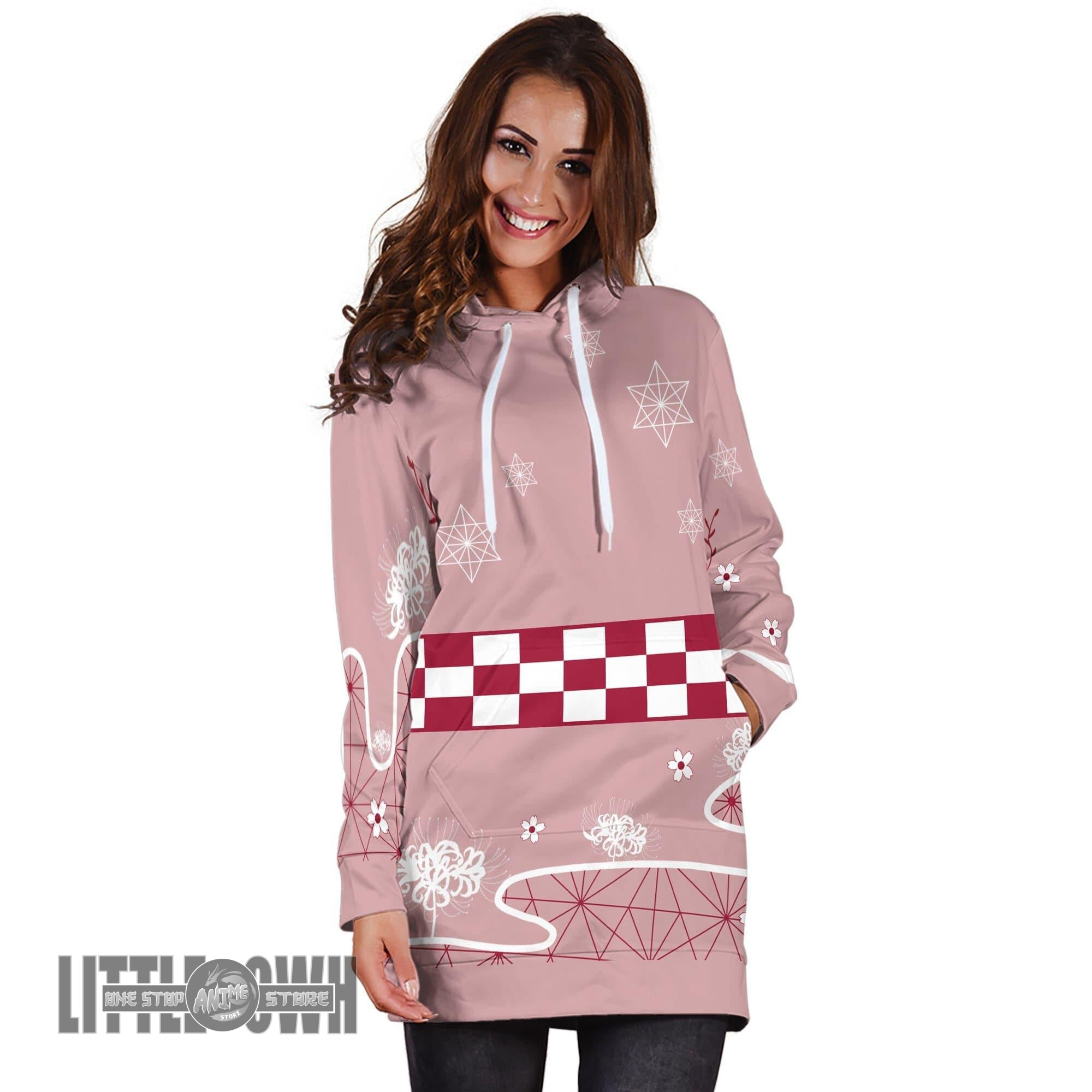 Nezuko Kamado Women Hoodie Dress Custom Demon Slayer Anime Cosplay Costume