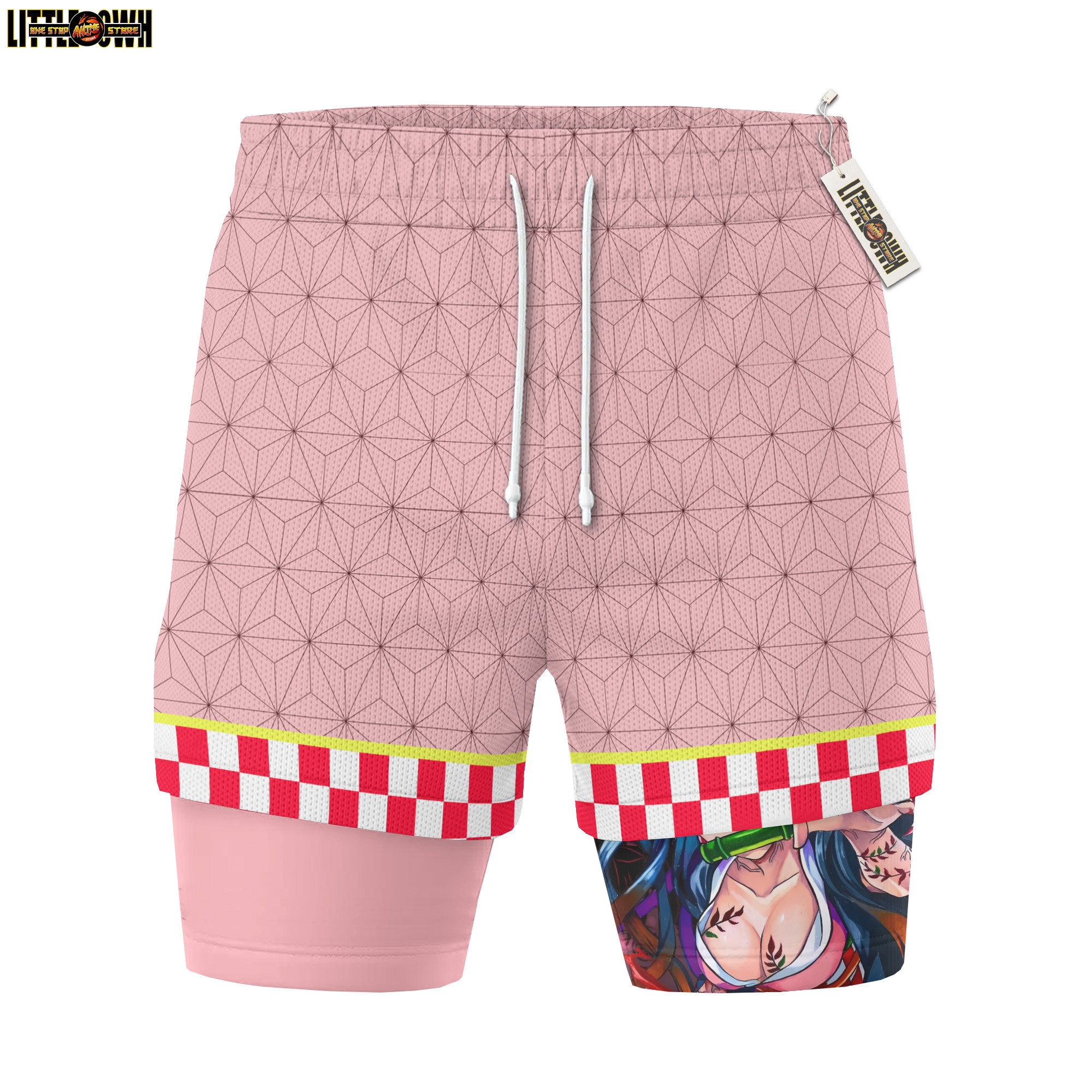 Nezuko KnY Performance Shorts - Demon Running Shorts, Gym Shorts