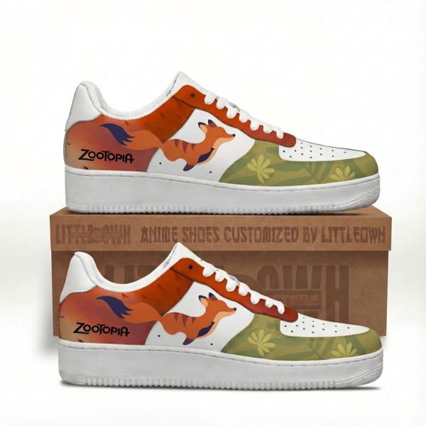 Alternative view of Nick Wilde Zootopia Custom AF1 Sneakers