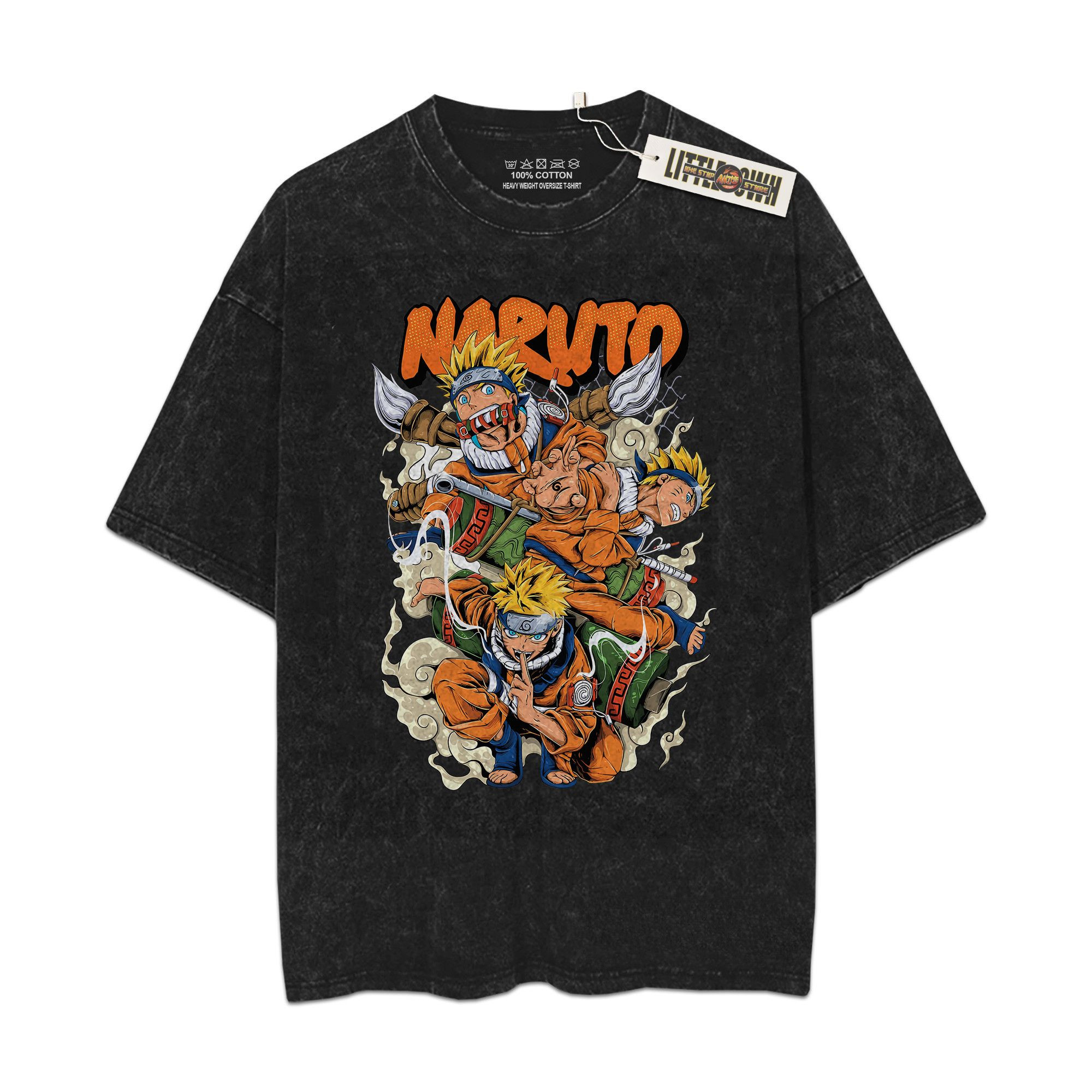 Nrt Vintage Shirt Oversized Washed Tees - Custom Anime Tee