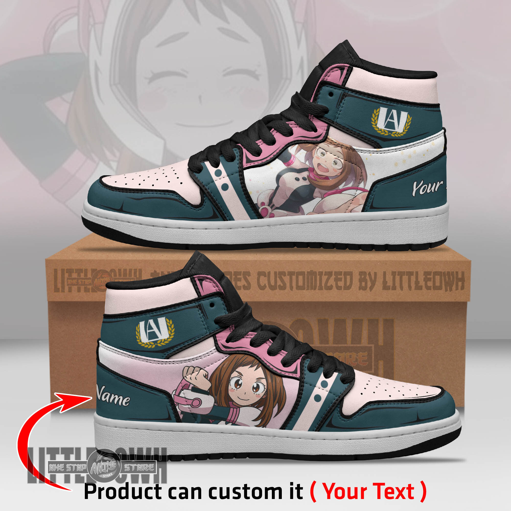 Ochaco Uraraka Persionalized Shoes My Hero Academia Anime Boot Sneakers