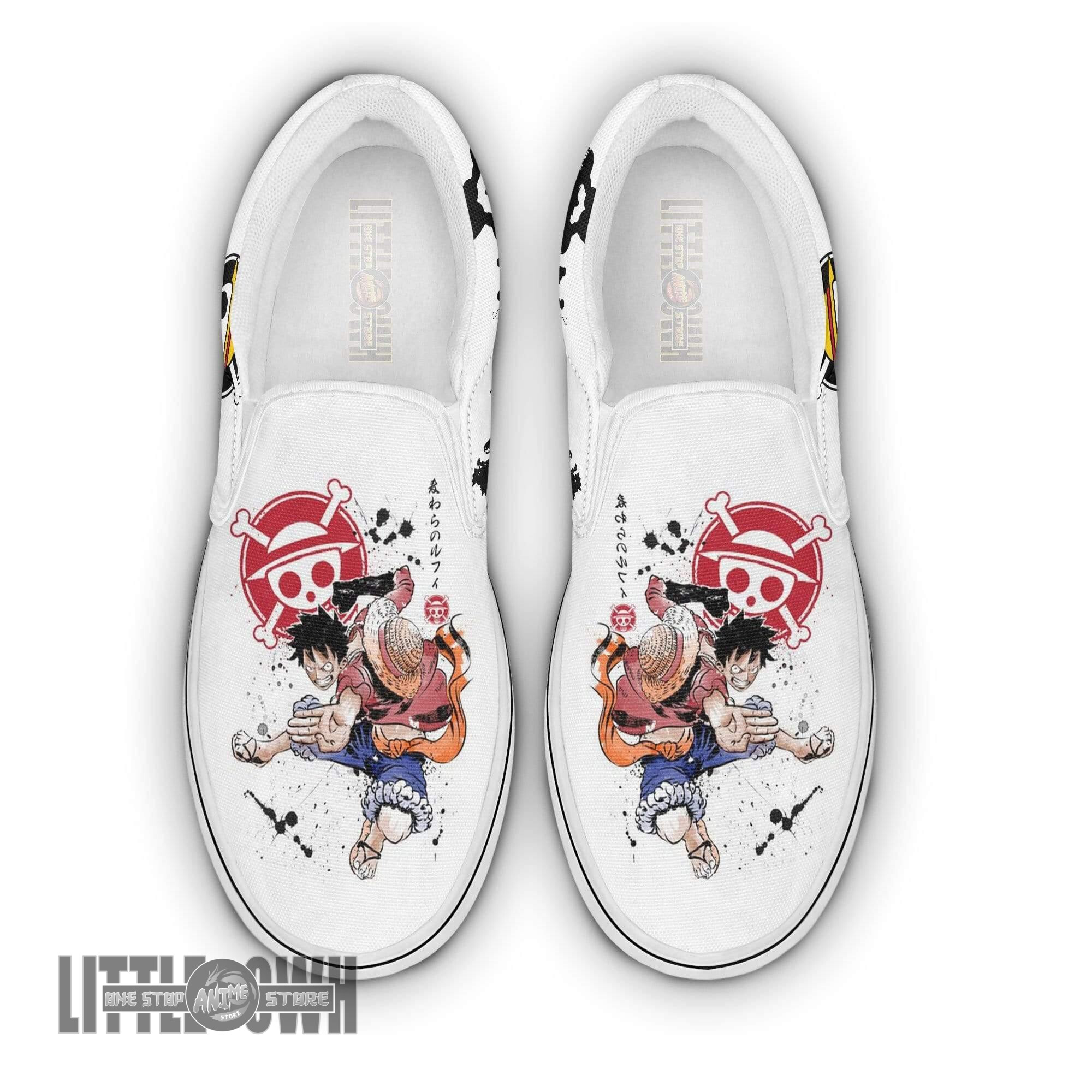 One Piece Shoes Anime Luffy Sneakers Slip Ons