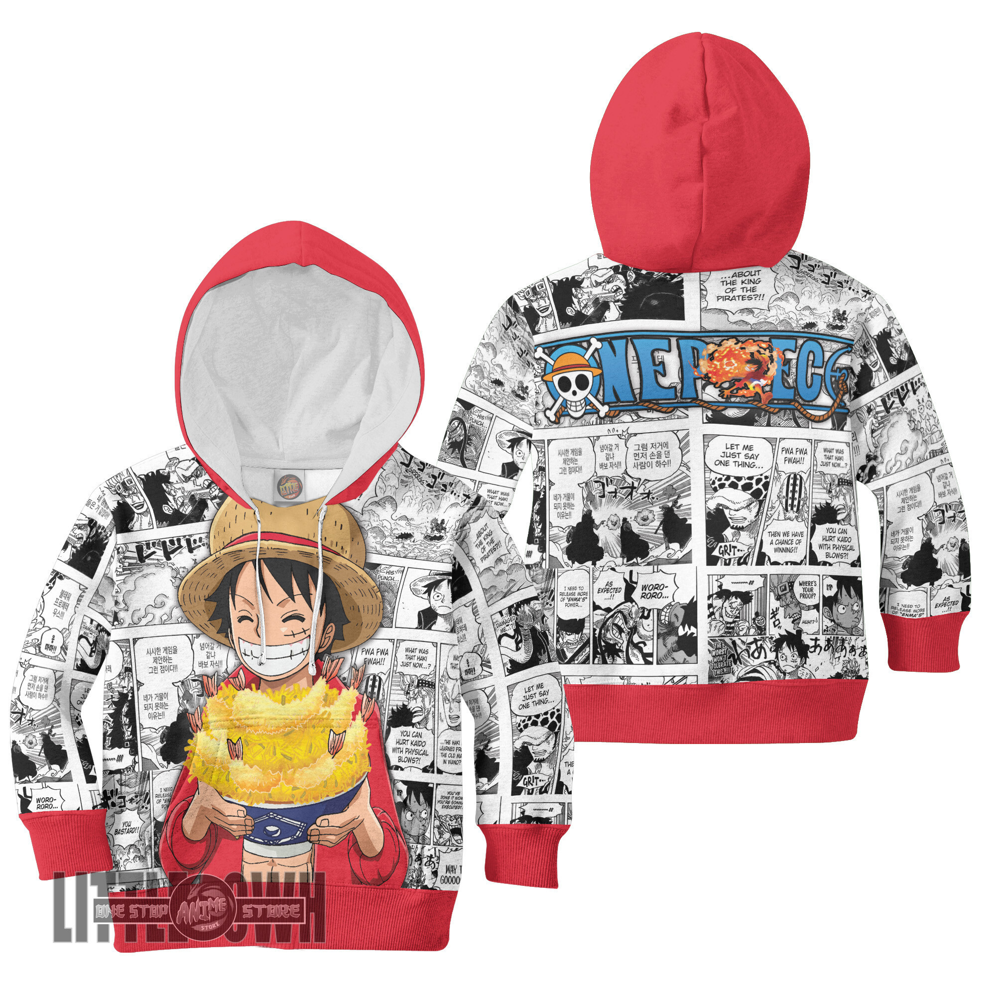 OP Monkey D. Luffy Anime Kids Hoodie and Sweater