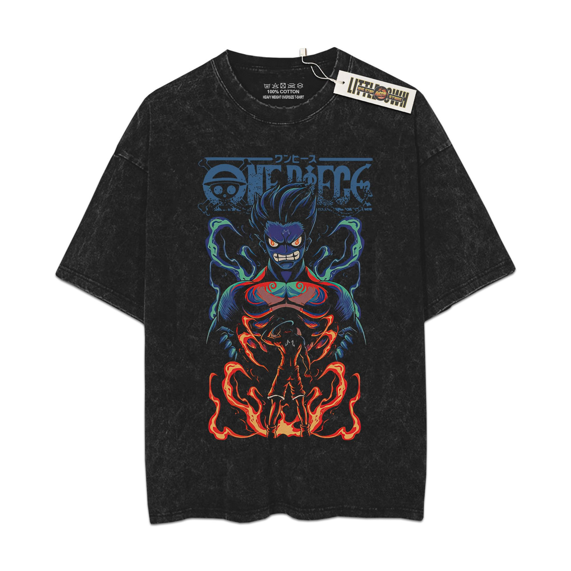 OP Vintage Oversized Washed Tees - Custom Anime Tee