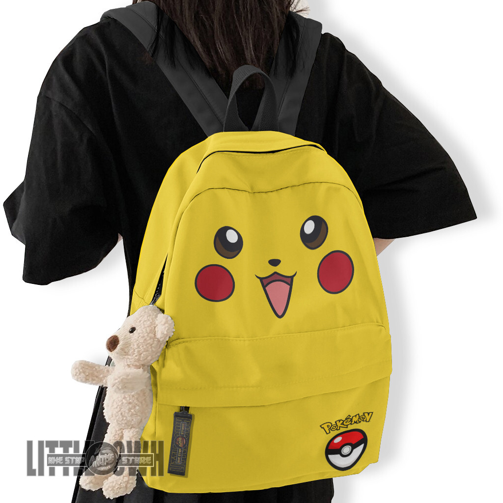Pikachu Backpack Custom Pokemon Anime School Bag