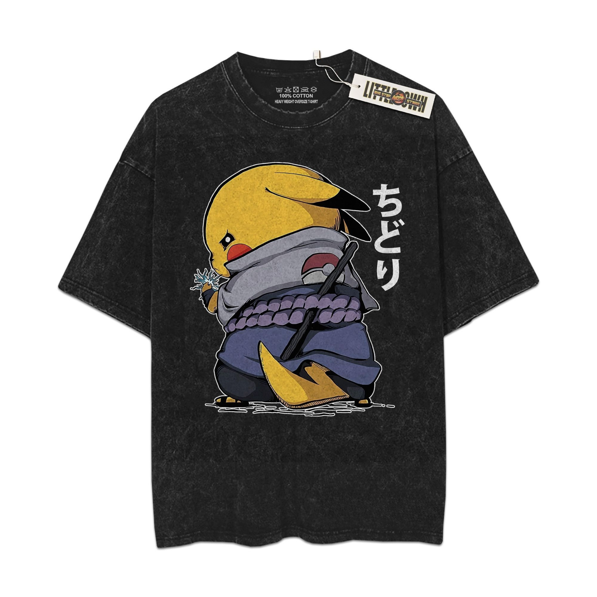 Pikachu Hokage Vintage Shirt Oversized Washed Tees - Custom Anime Tee