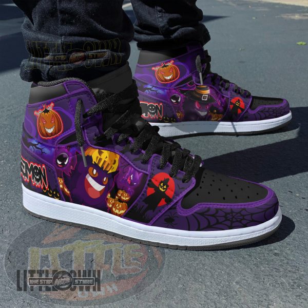 PKM Gengar Halloween Shoes Custom Anime Boot Sneakers 6 pkm gengar halloween shoes custom anime boot sneakers ypjdb