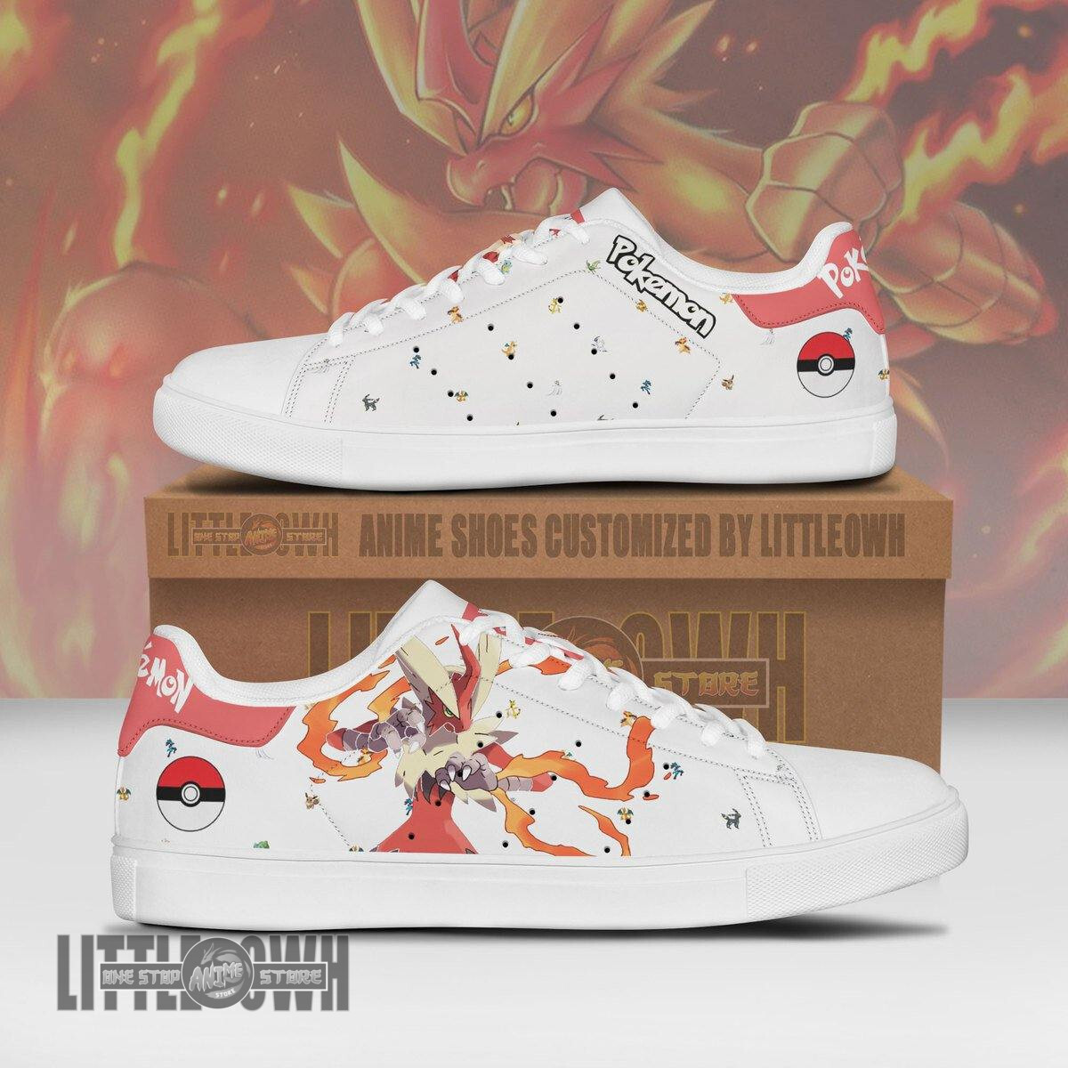 Pokemon Blaziken Skateboard Shoes Custom Anime Sneakers