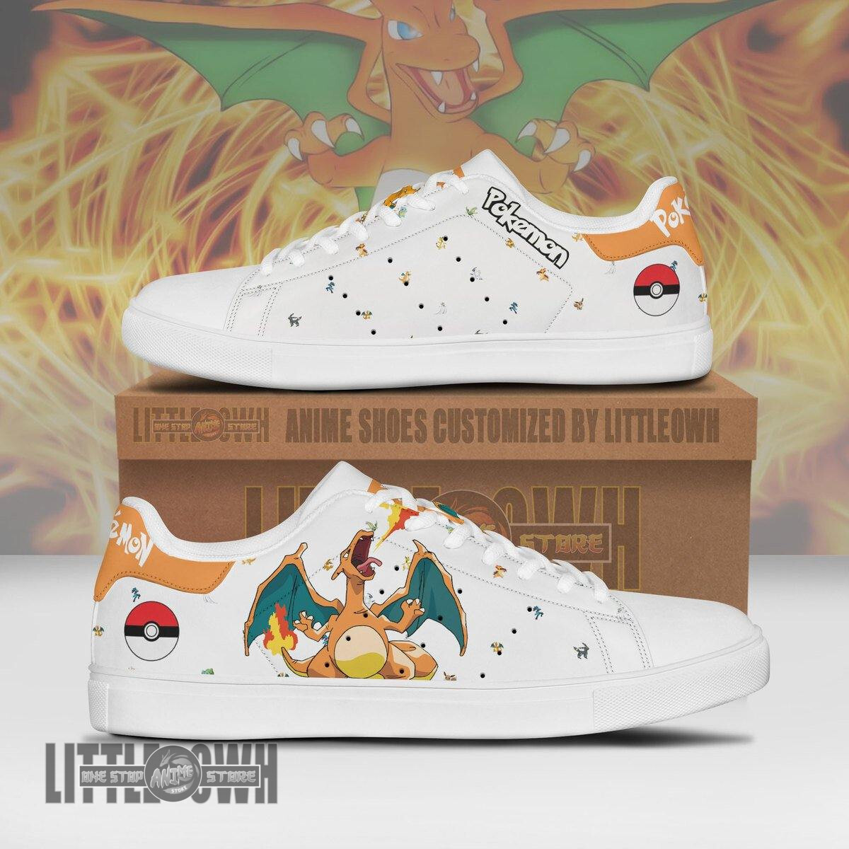 Pokemon Charizard Skateboard Shoes Custom Anime Sneakers